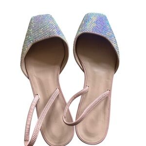 Giuseppe Zanotti Iridescent Pink Embellished Women's Slide Sandals